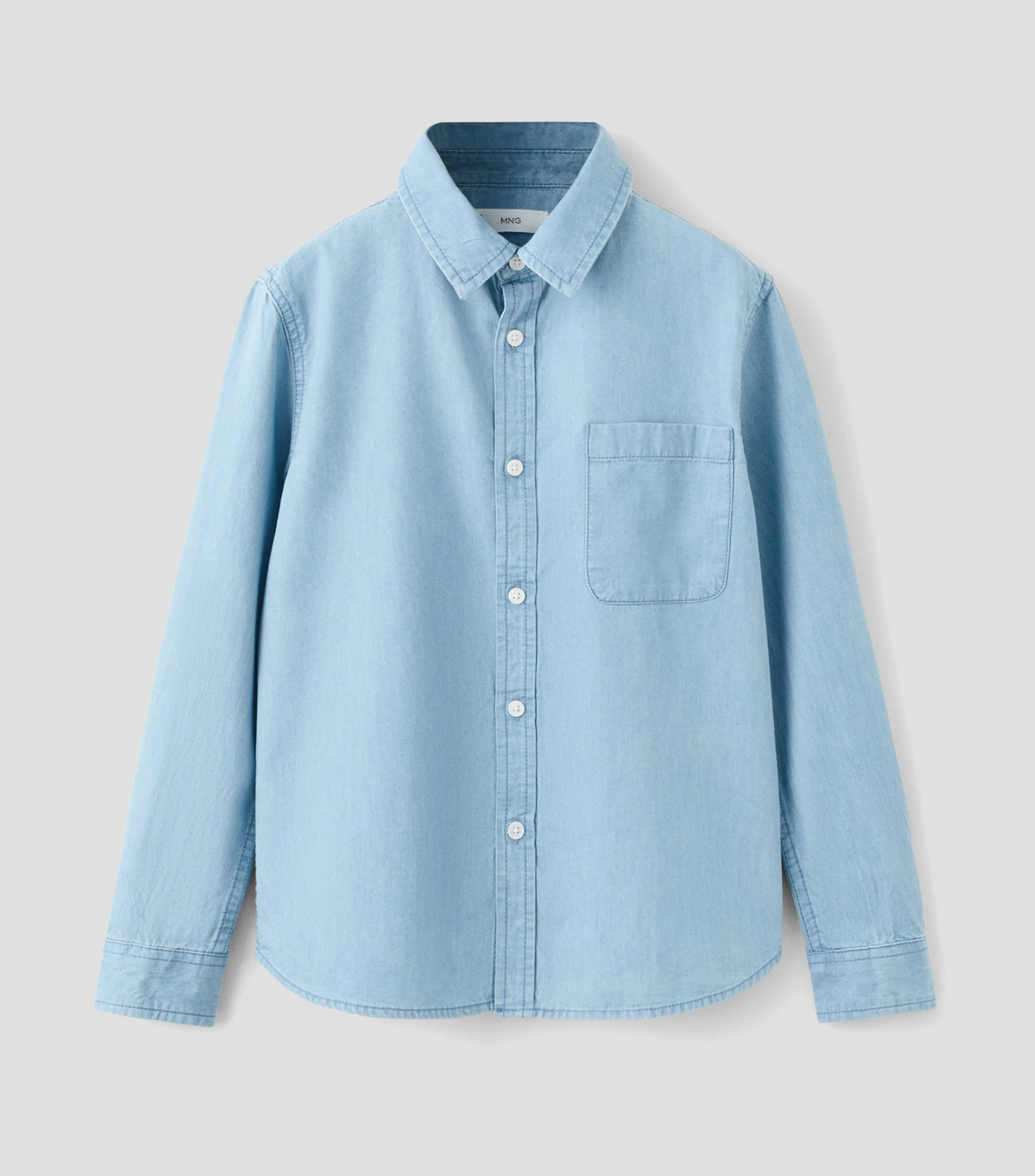 Camisa lisa manga larga Niño